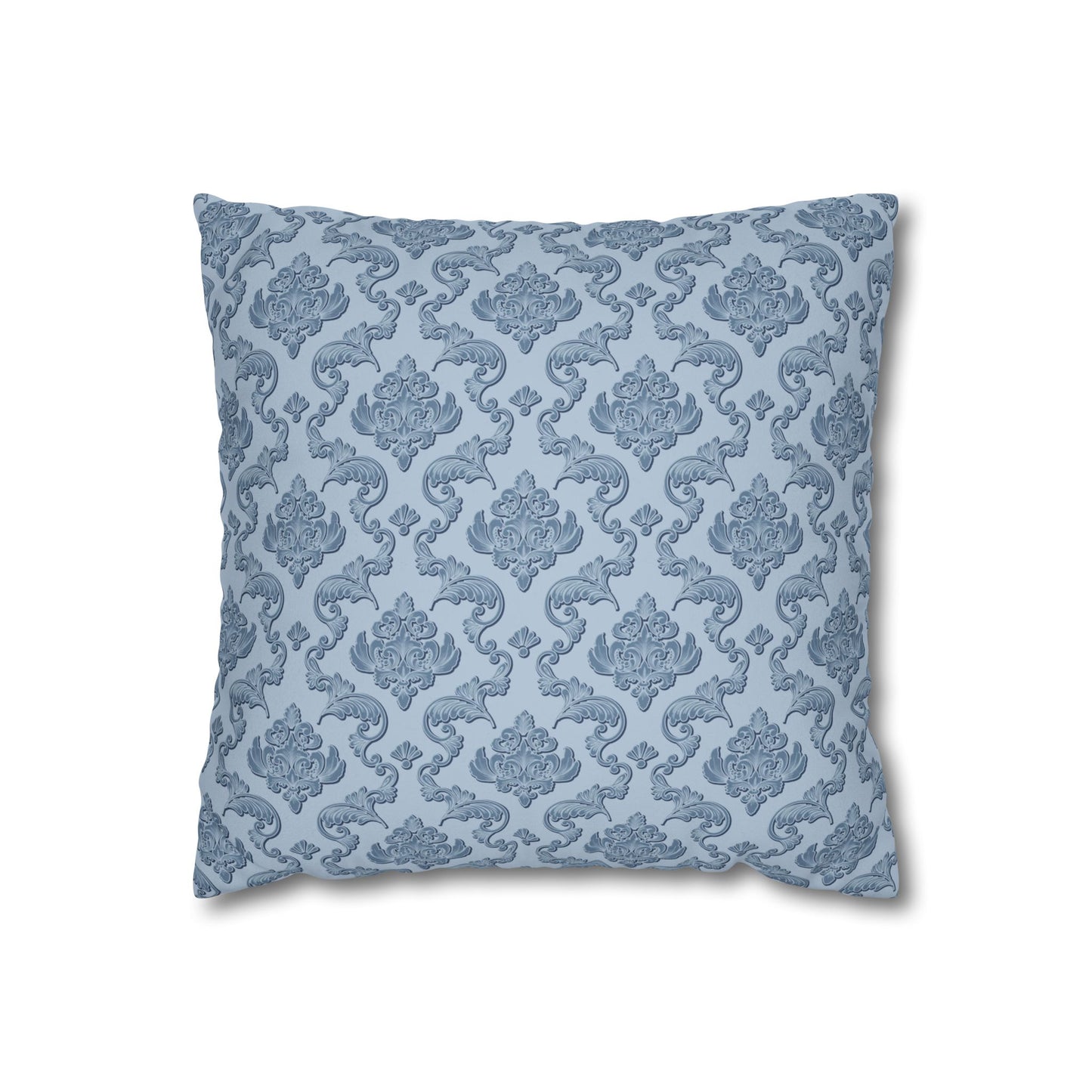 Whistledown Dream Pillow Case-Blue Damask Suede