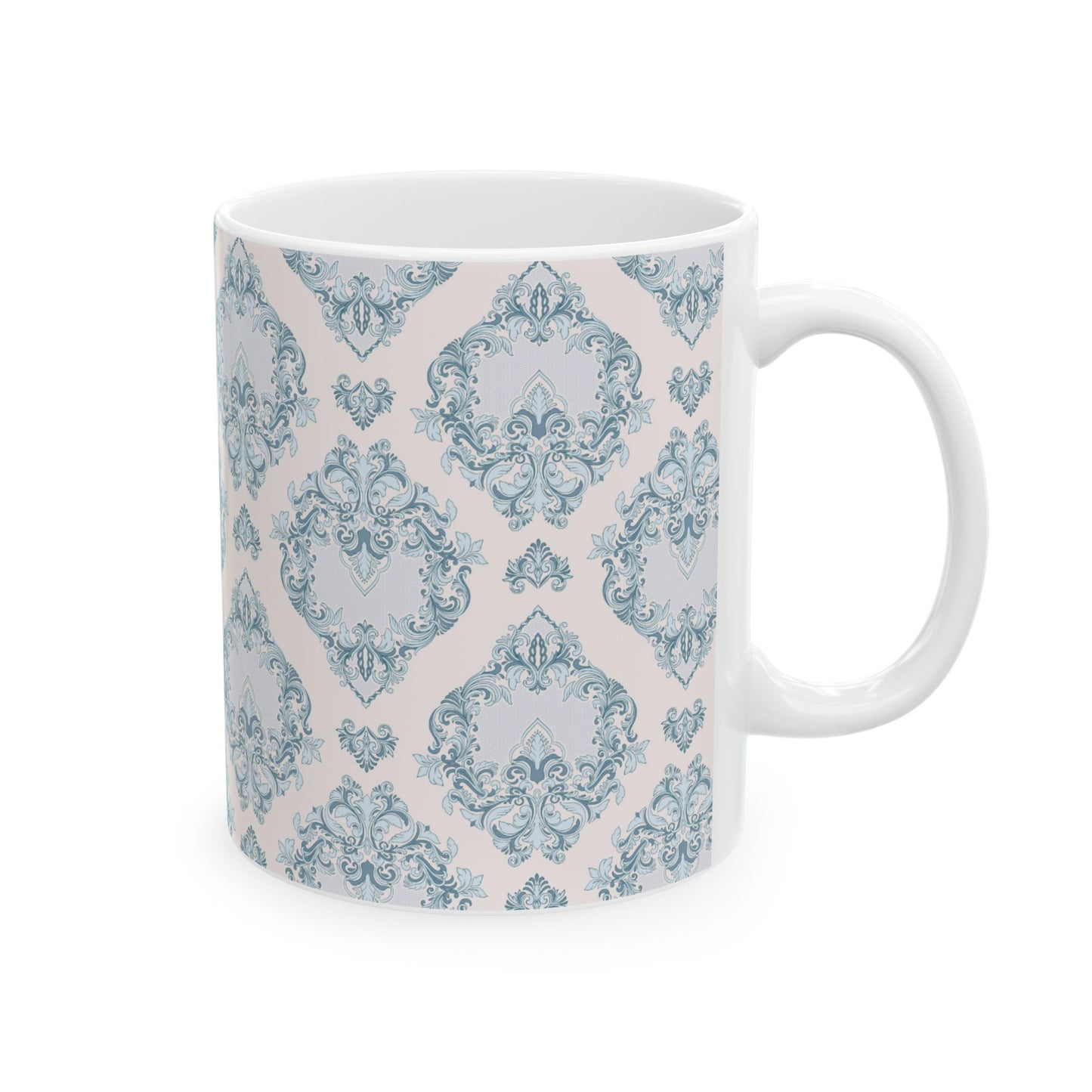 Blue Damask Mug
