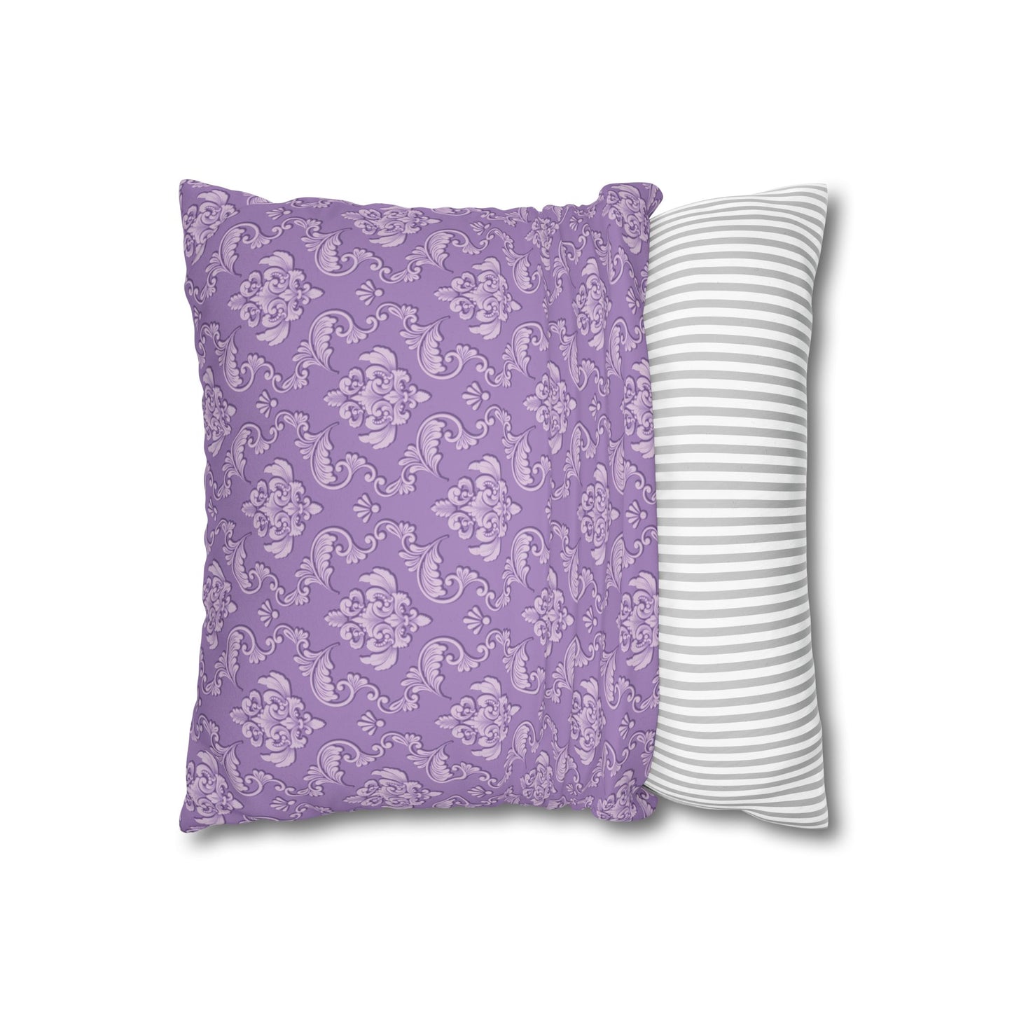 Whistledown Dream Pillow Case-Purple Damask Suede