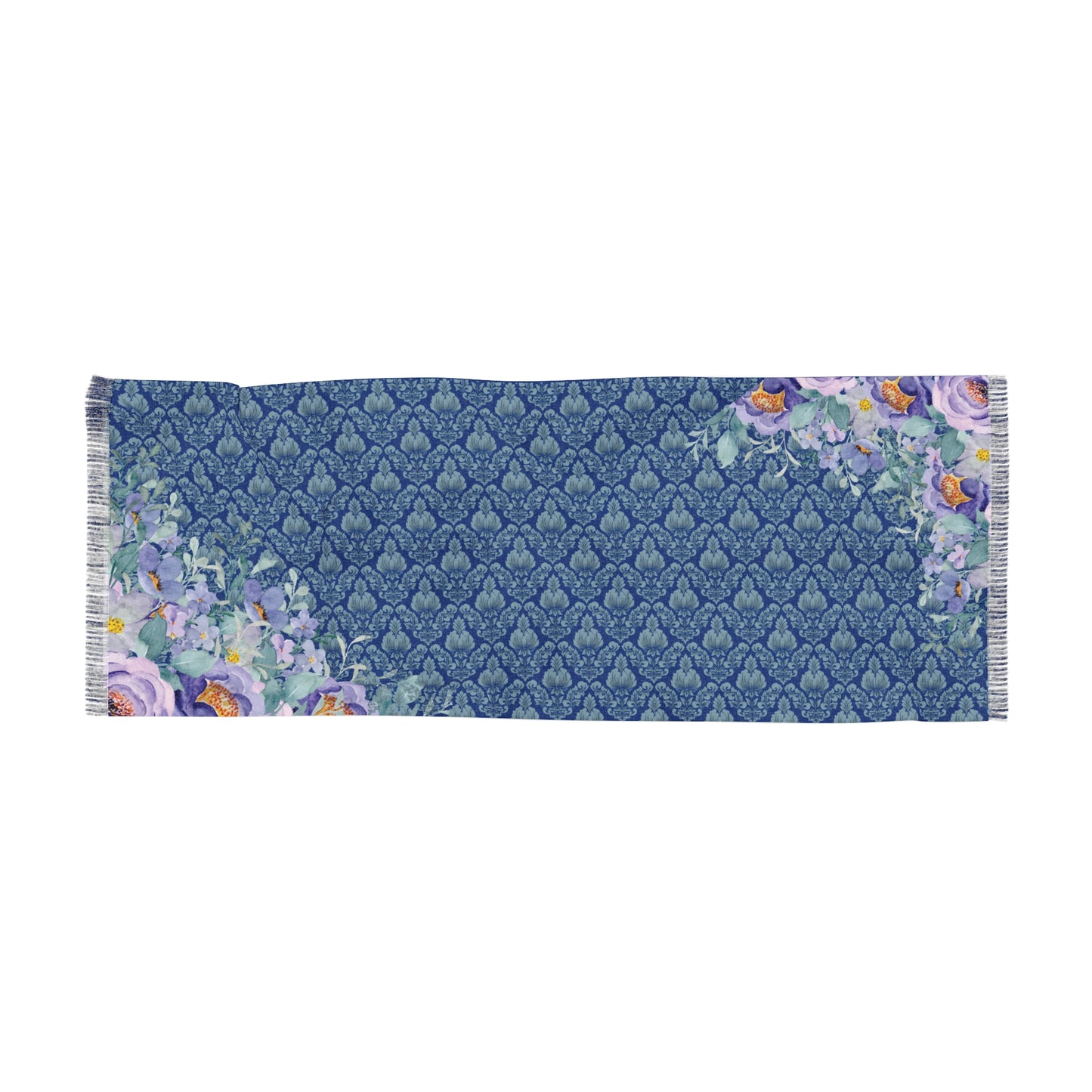Blue Damask Scarf