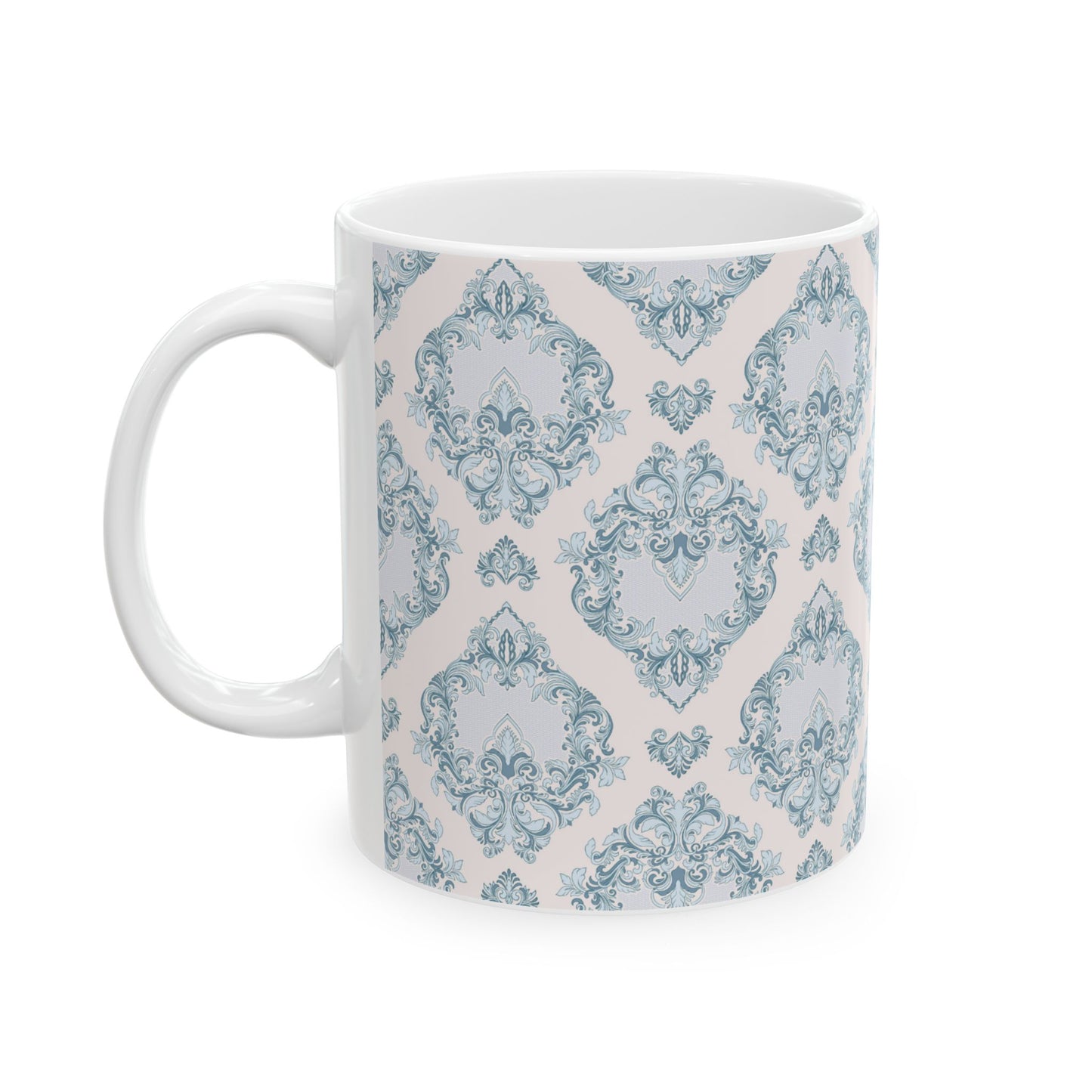 Blue Damask Mug