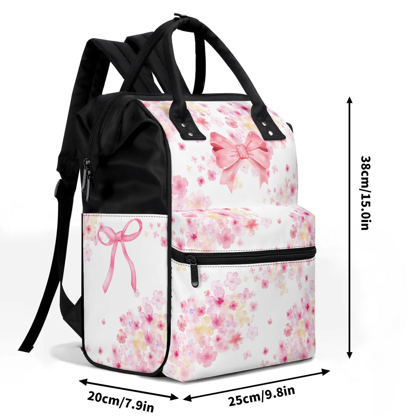 Bow Floral Diaper Bag