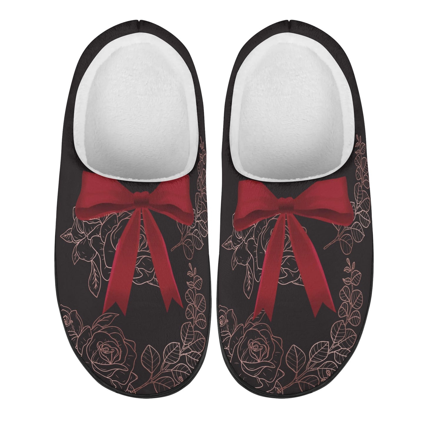 Whistledown Whisper Slippers-Red bow