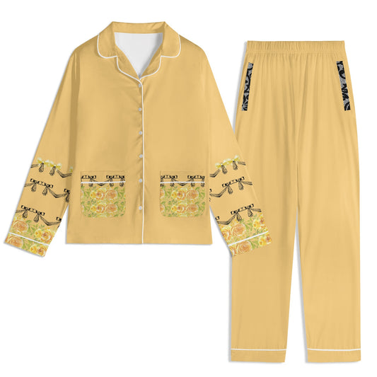 Blooming Nights PJ set-Yellow Bows