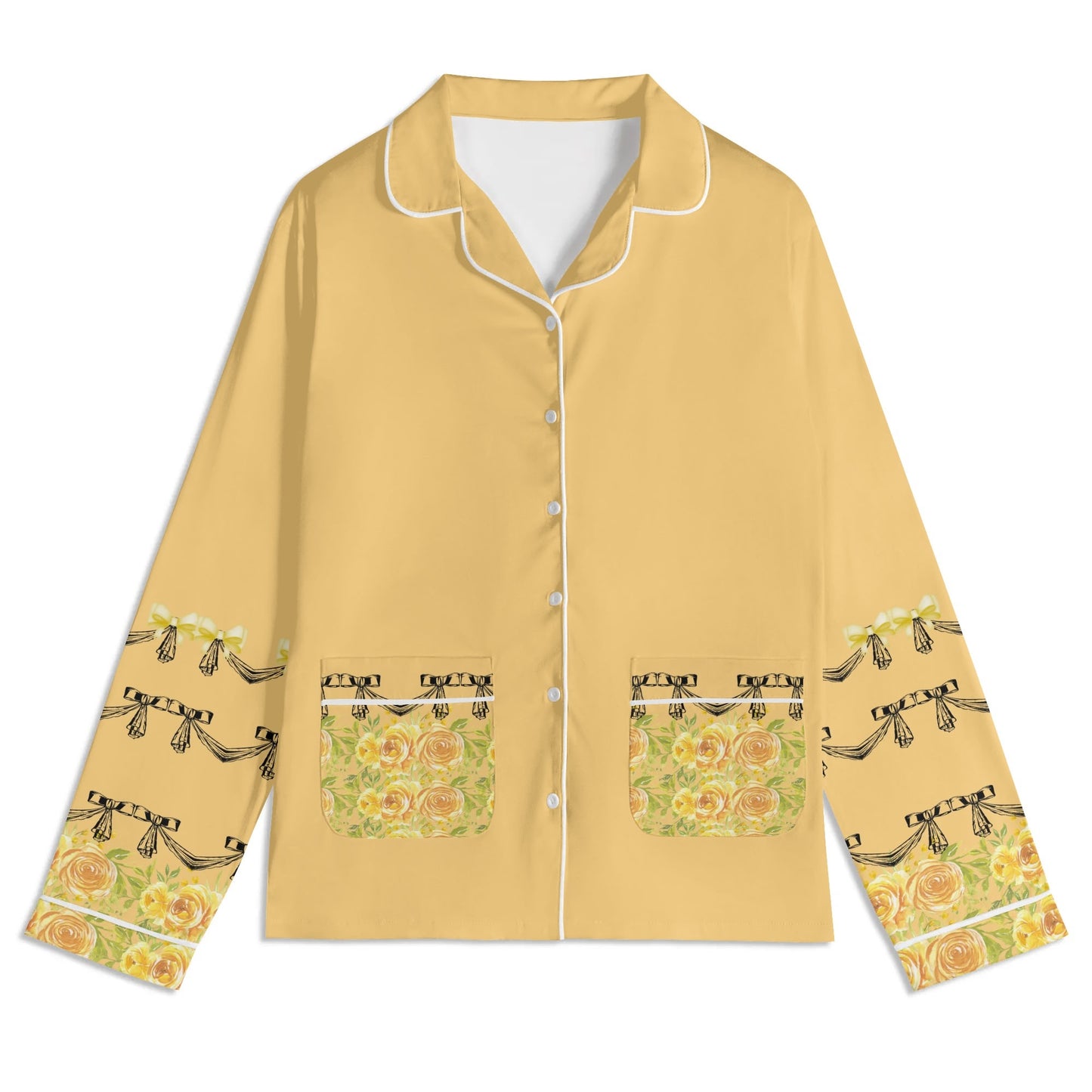 Blooming Nights PJ set-Yellow Bows