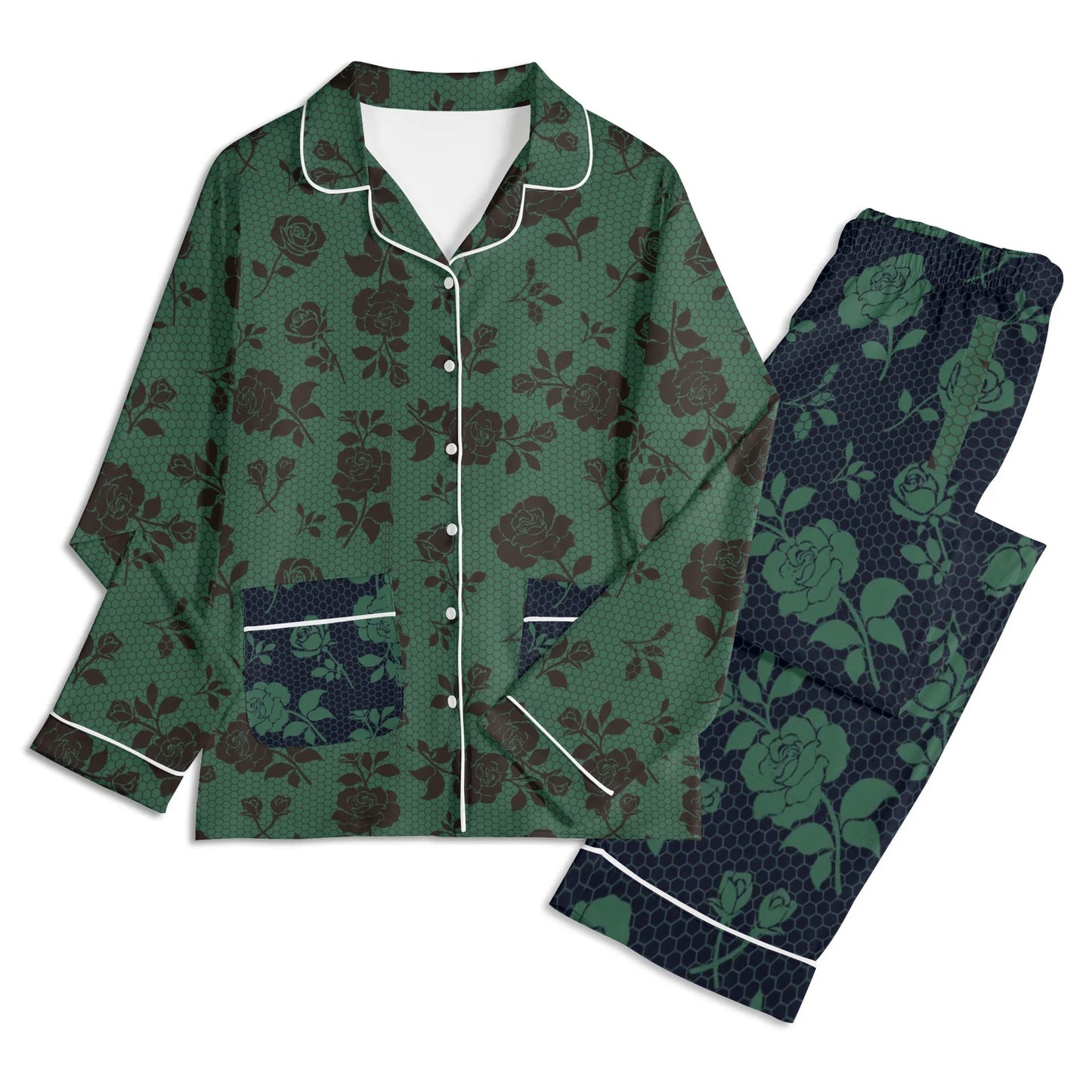 Blooming Nights PJ set-Emerald