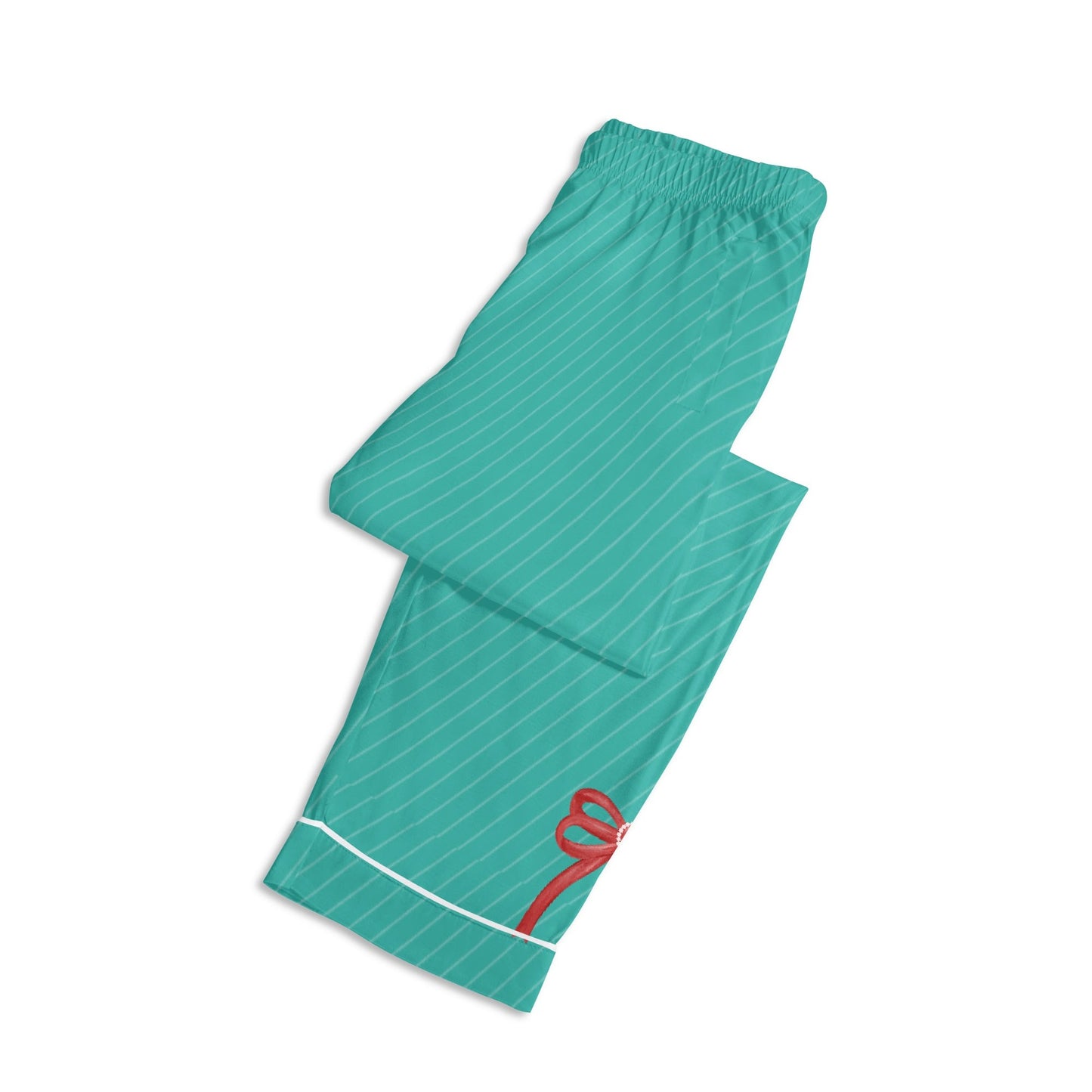 Bow Heart PJ set-Teal