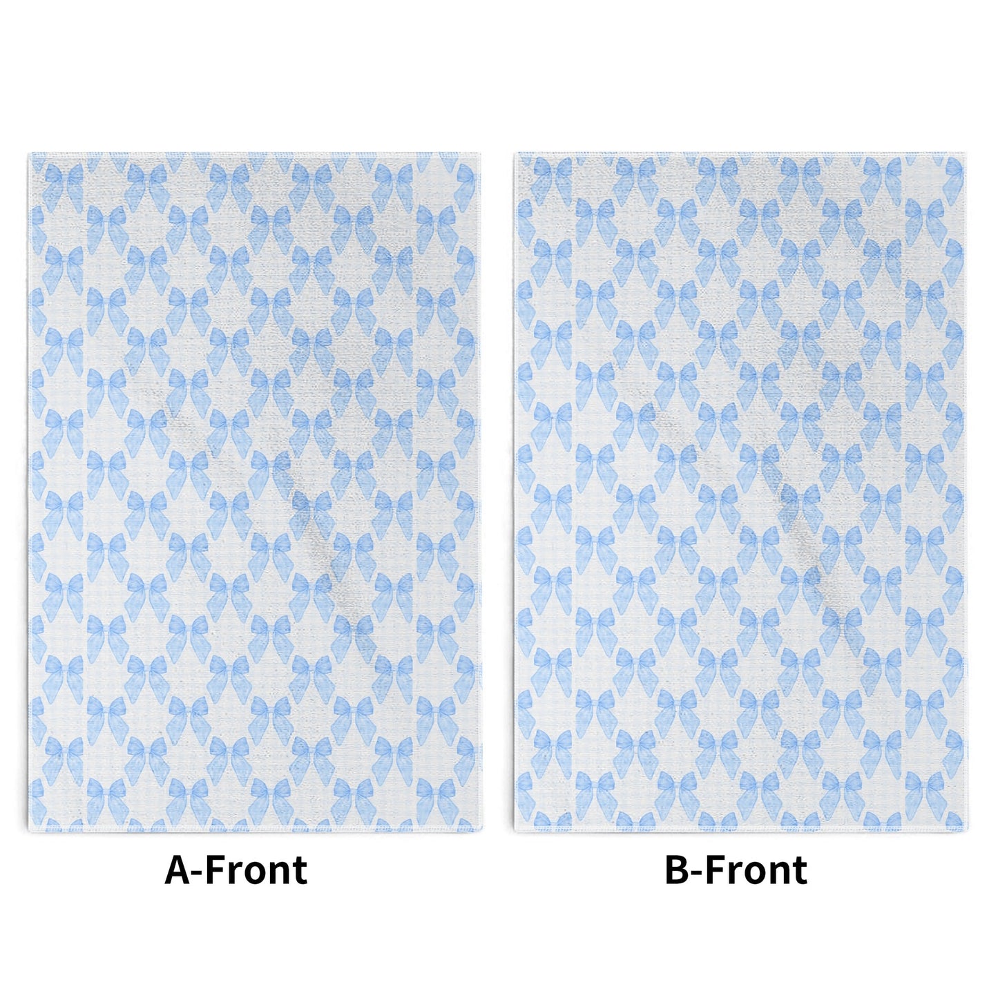 Blue Bow Pattern Hand Towel Set-2