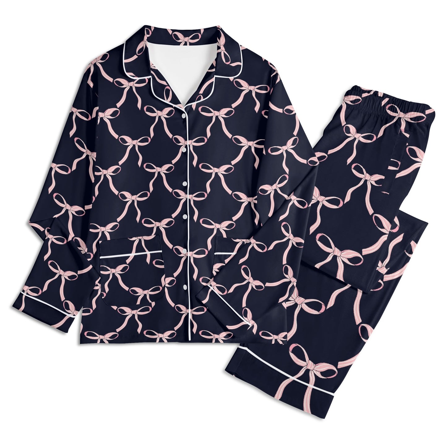 Black Pink Bow PJ set