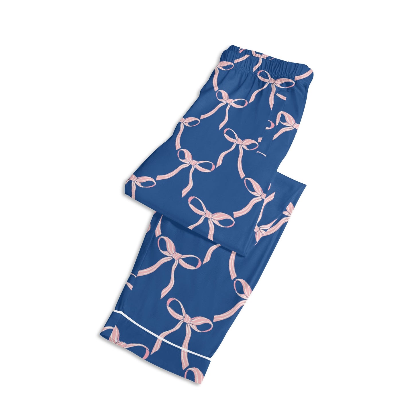 Blue Pink Bow PJ set