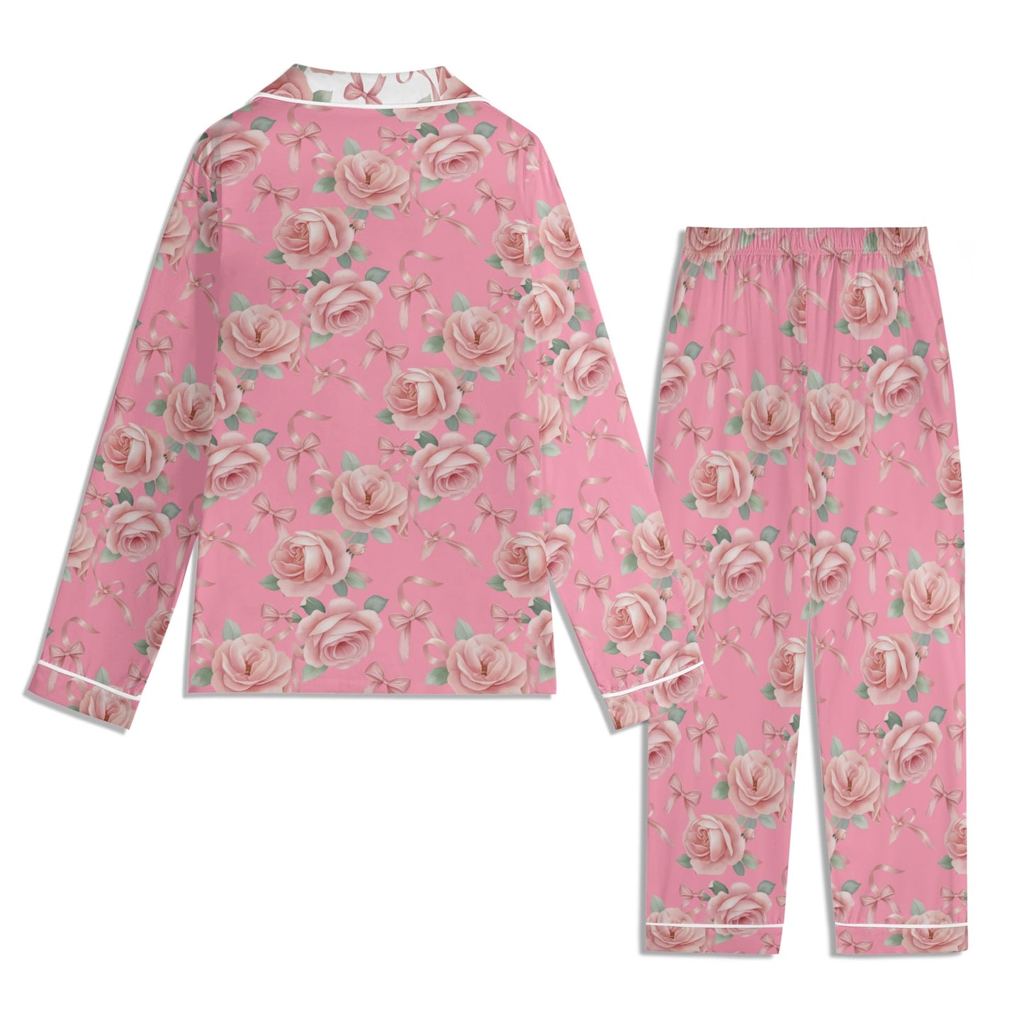 Blush Flowers & Bows PJ-Mom