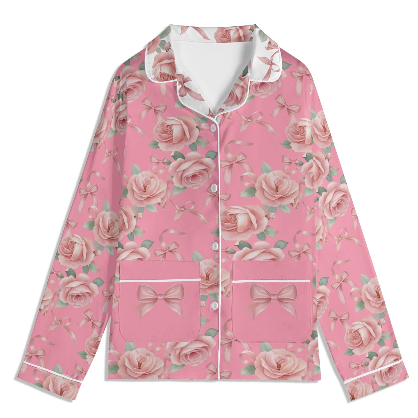 Blush Flowers & Bows PJ-Mom