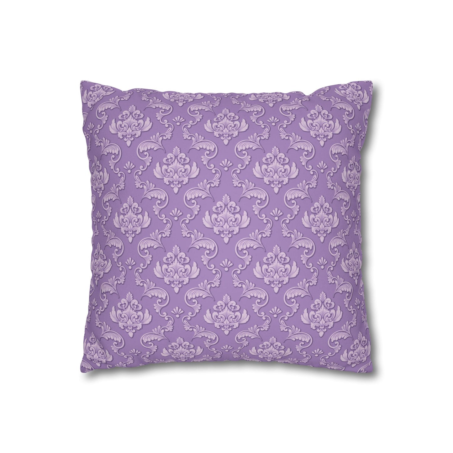Whistledown Dream Pillow Case-Purple Damask Suede