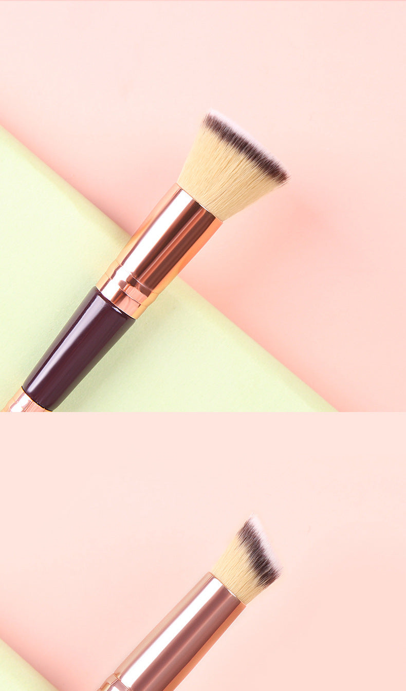 Wooden makeup brush