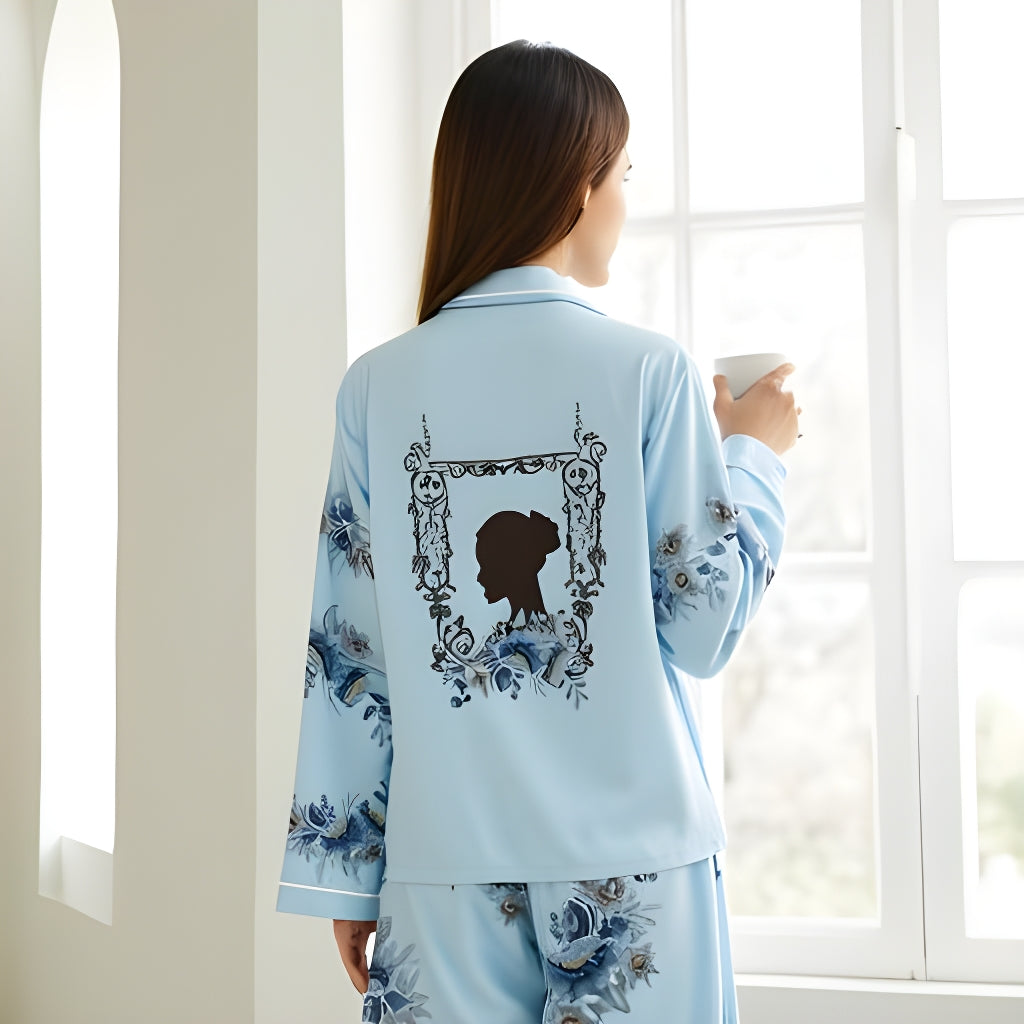 Blooming Nights PJ set-Blue Bells