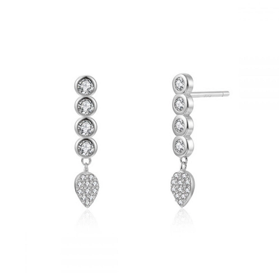 Pink Heart Drop Earrings