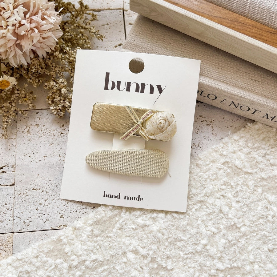 Bow Hair Clip Set-Gold Collection