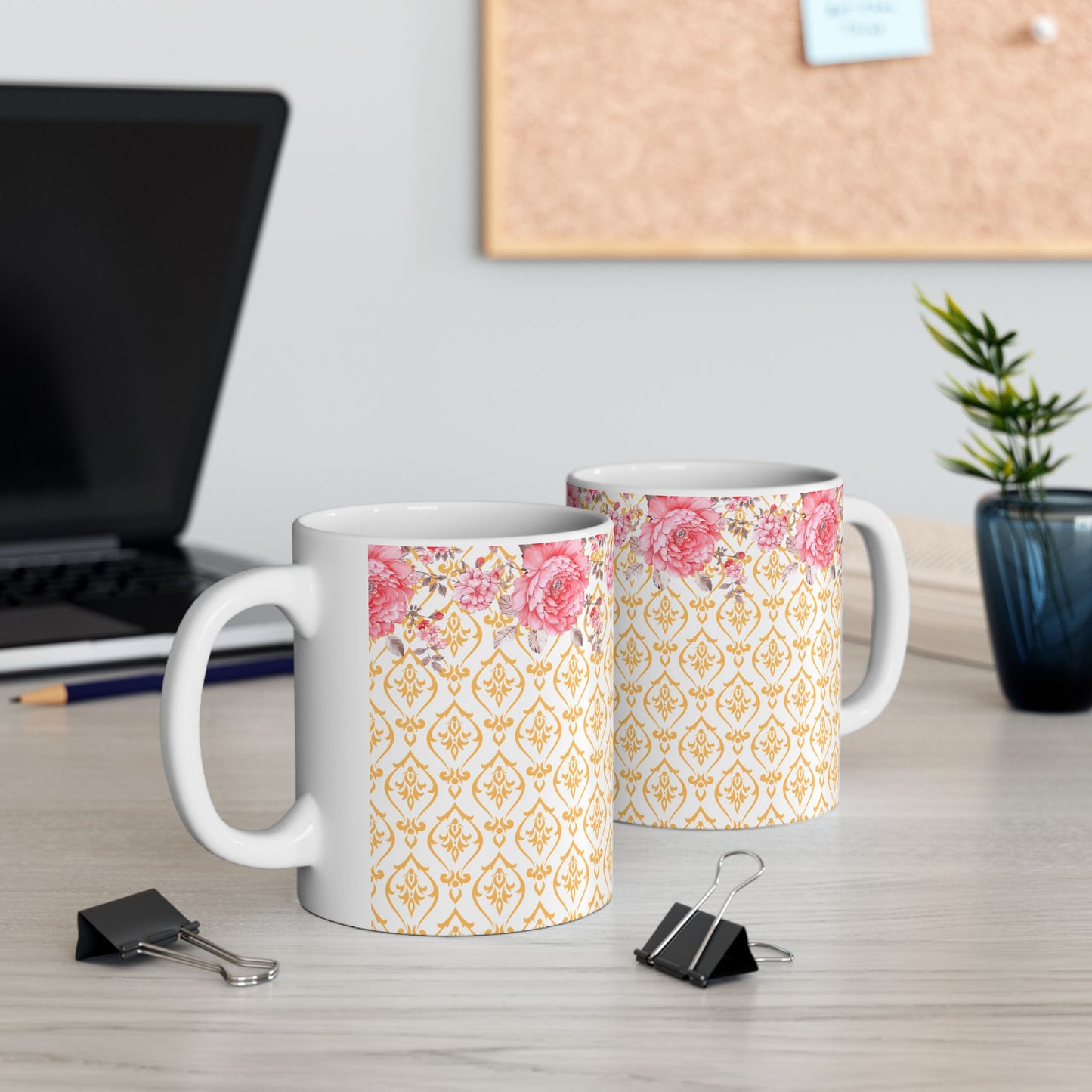 Yellow Floral Mug