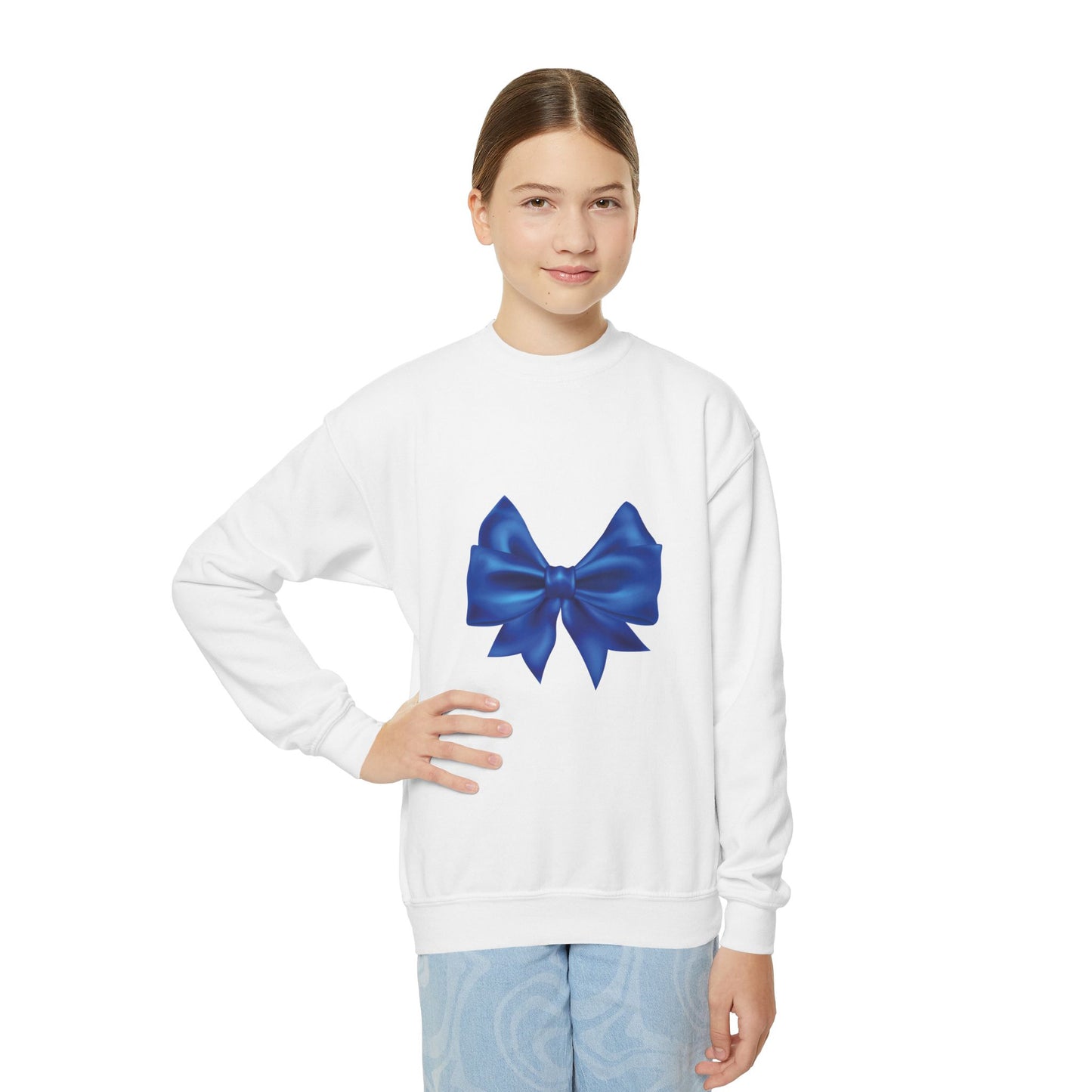 Blue Bow Sweatshirt(Kids )