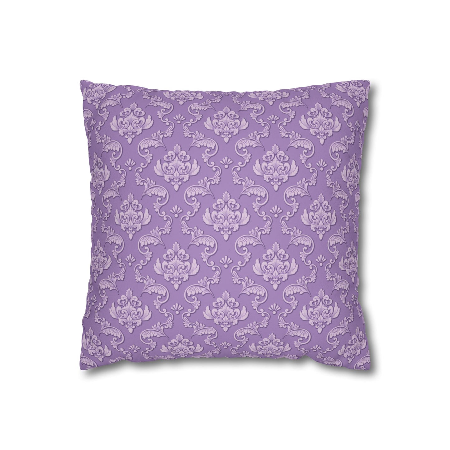 Whistledown Dream Pillow Case-Purple Damask Suede