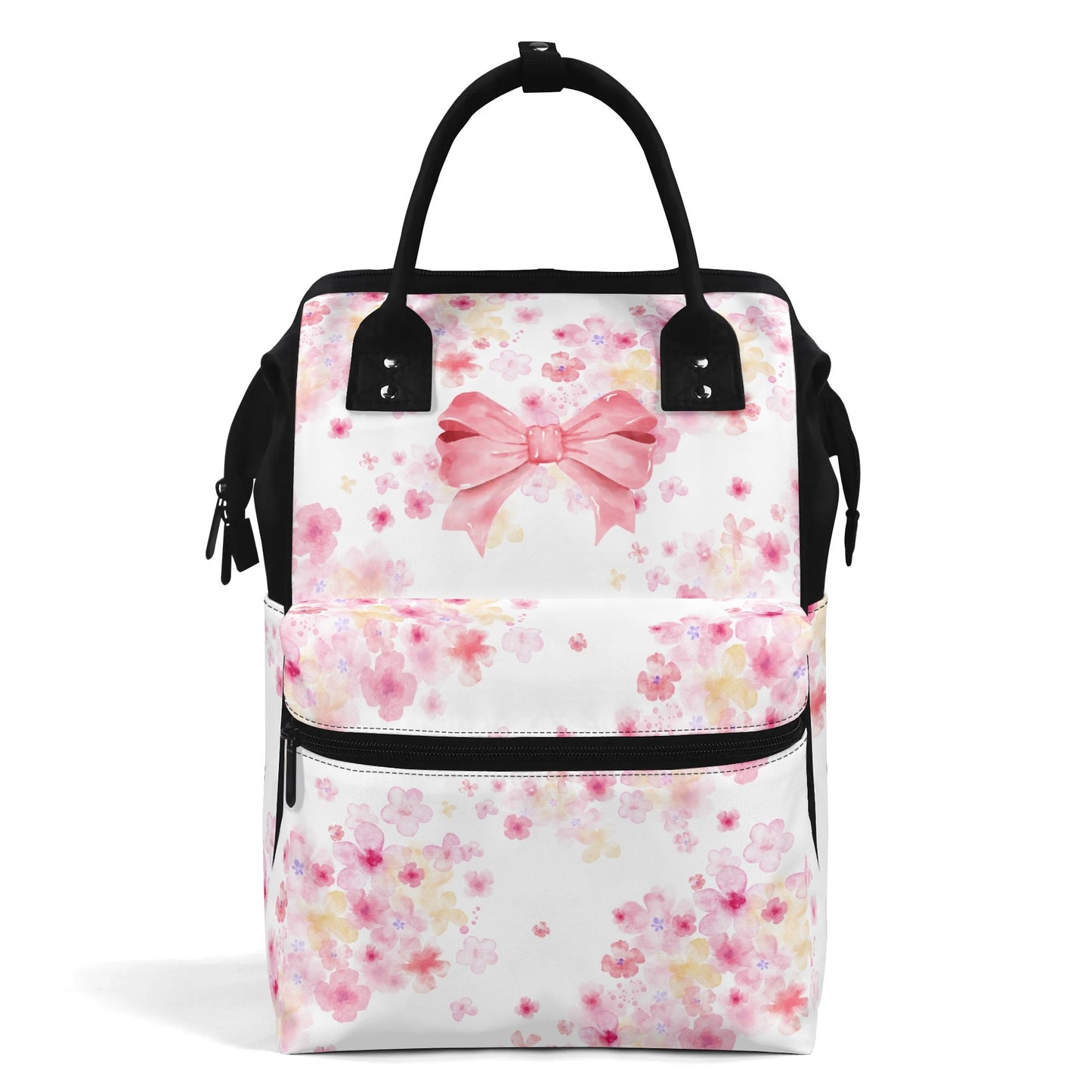 Bow Floral Diaper Bag