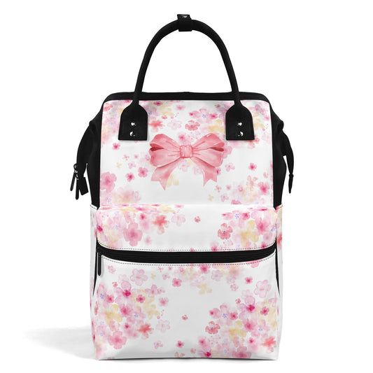 Bow Floral Diaper Bag