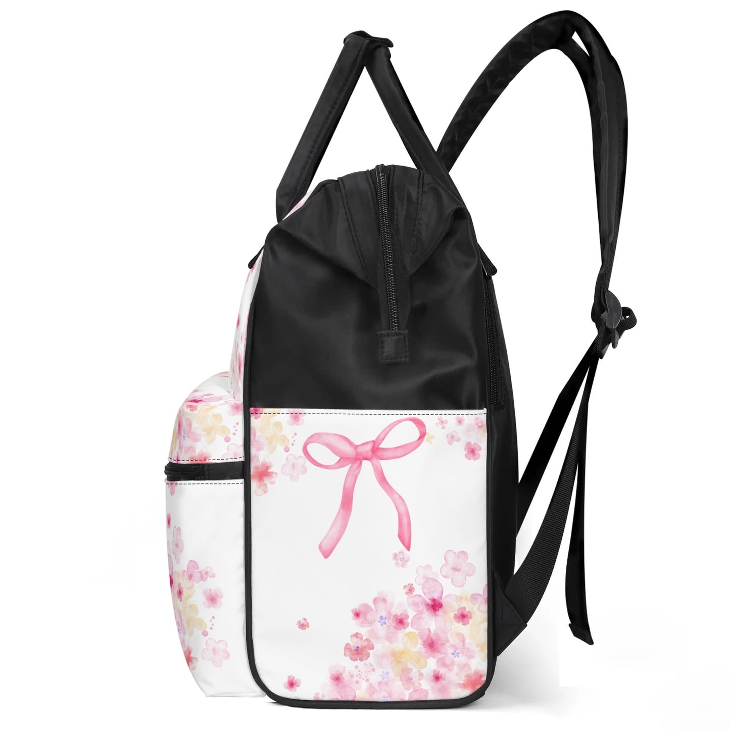 Bow Floral Diaper Bag