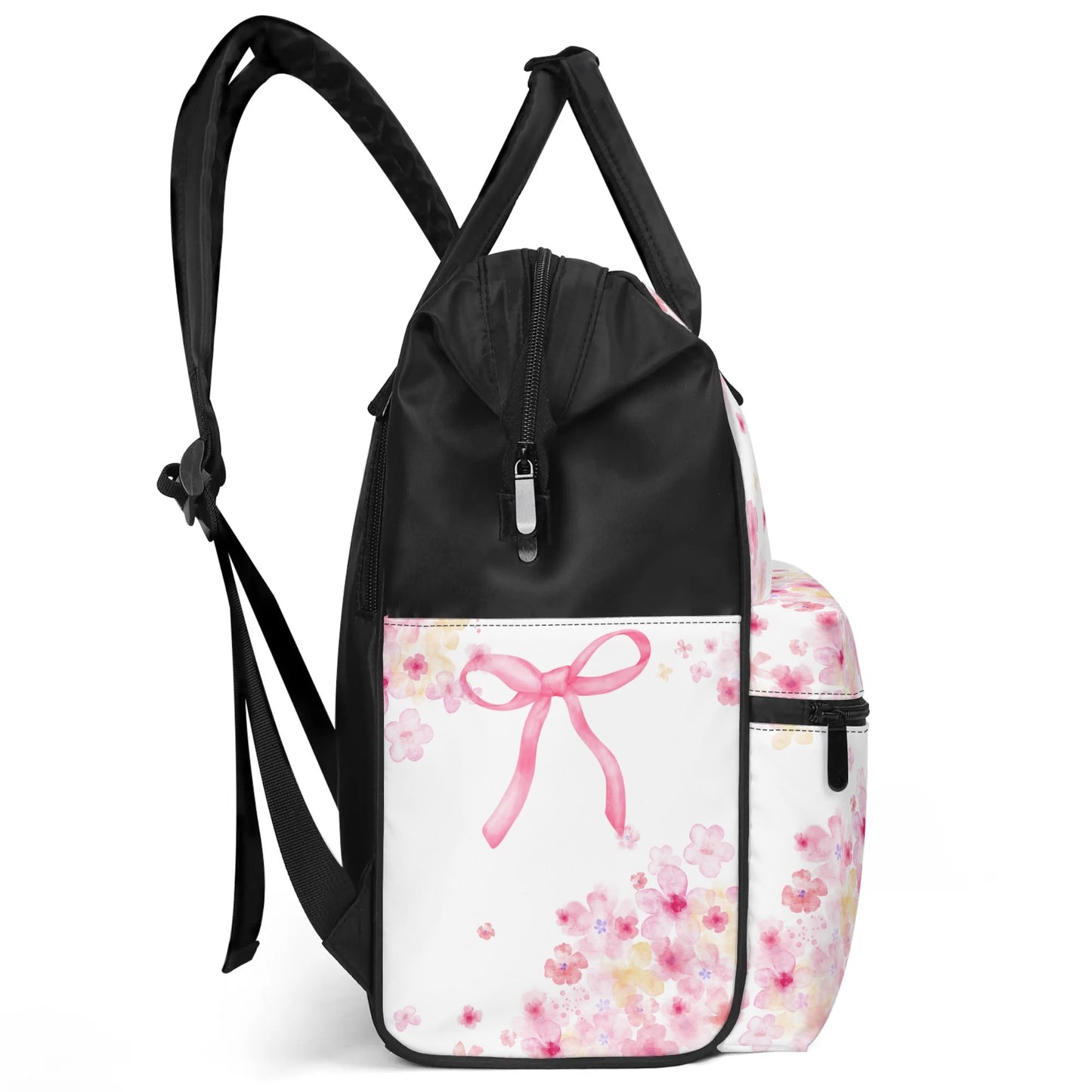 Bow Floral Diaper Bag