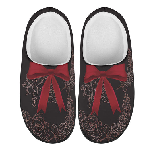 Whistledown Whisper Slippers-Red bow