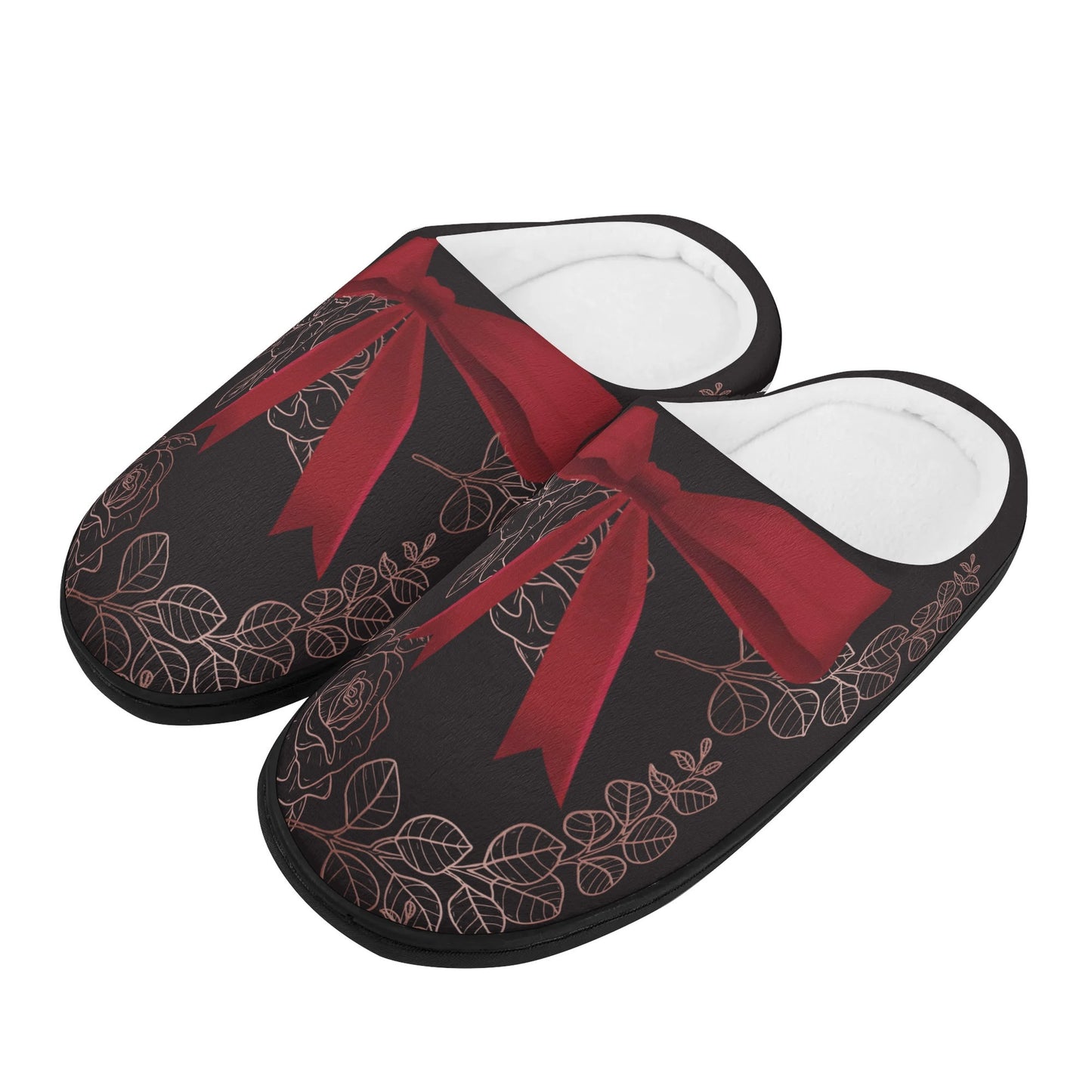 Whistledown Whisper Slippers-Red bow
