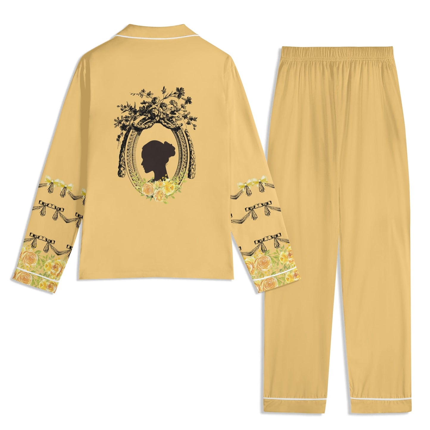 Blooming Nights PJ set-Yellow Bows