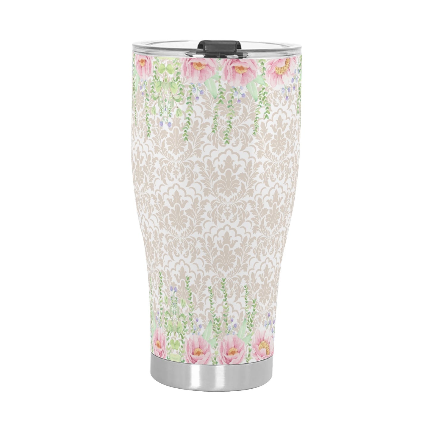 Damask Florals-Beige