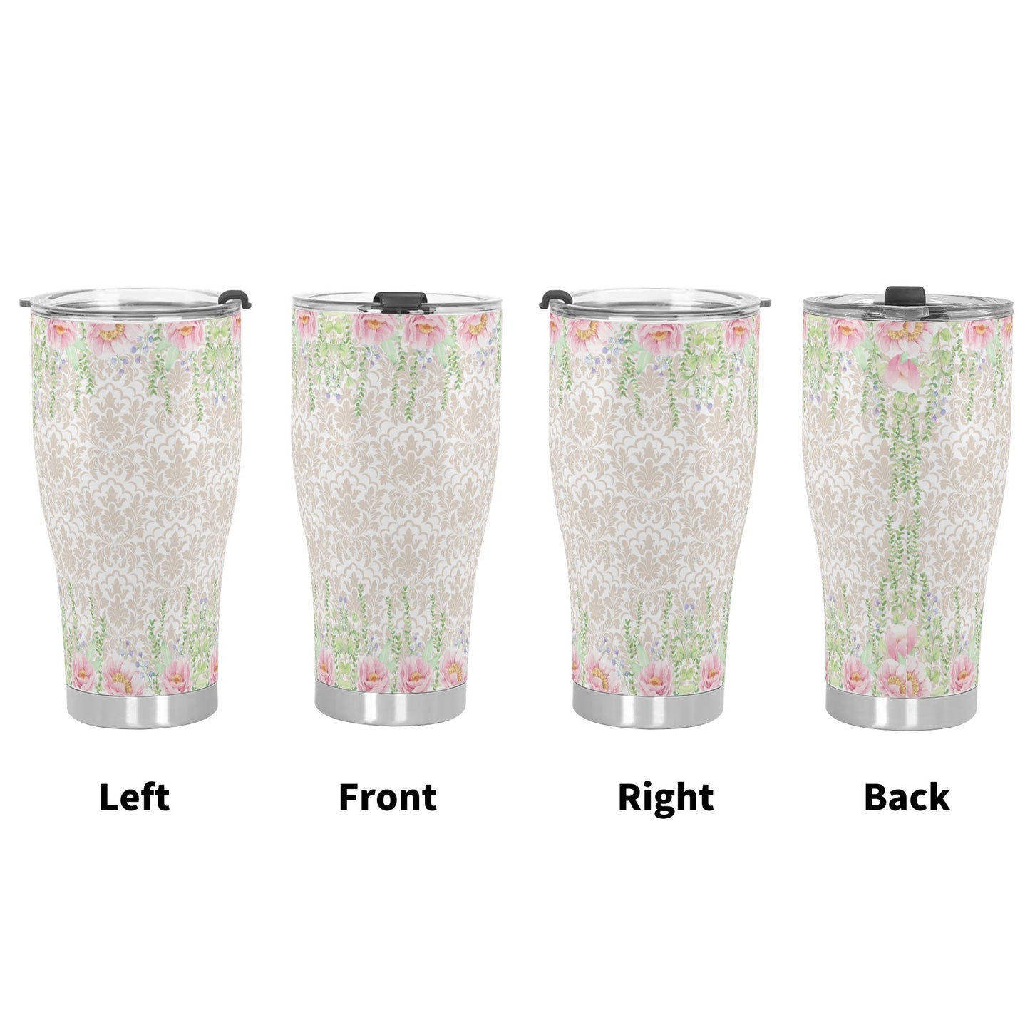 Damask Florals-Beige