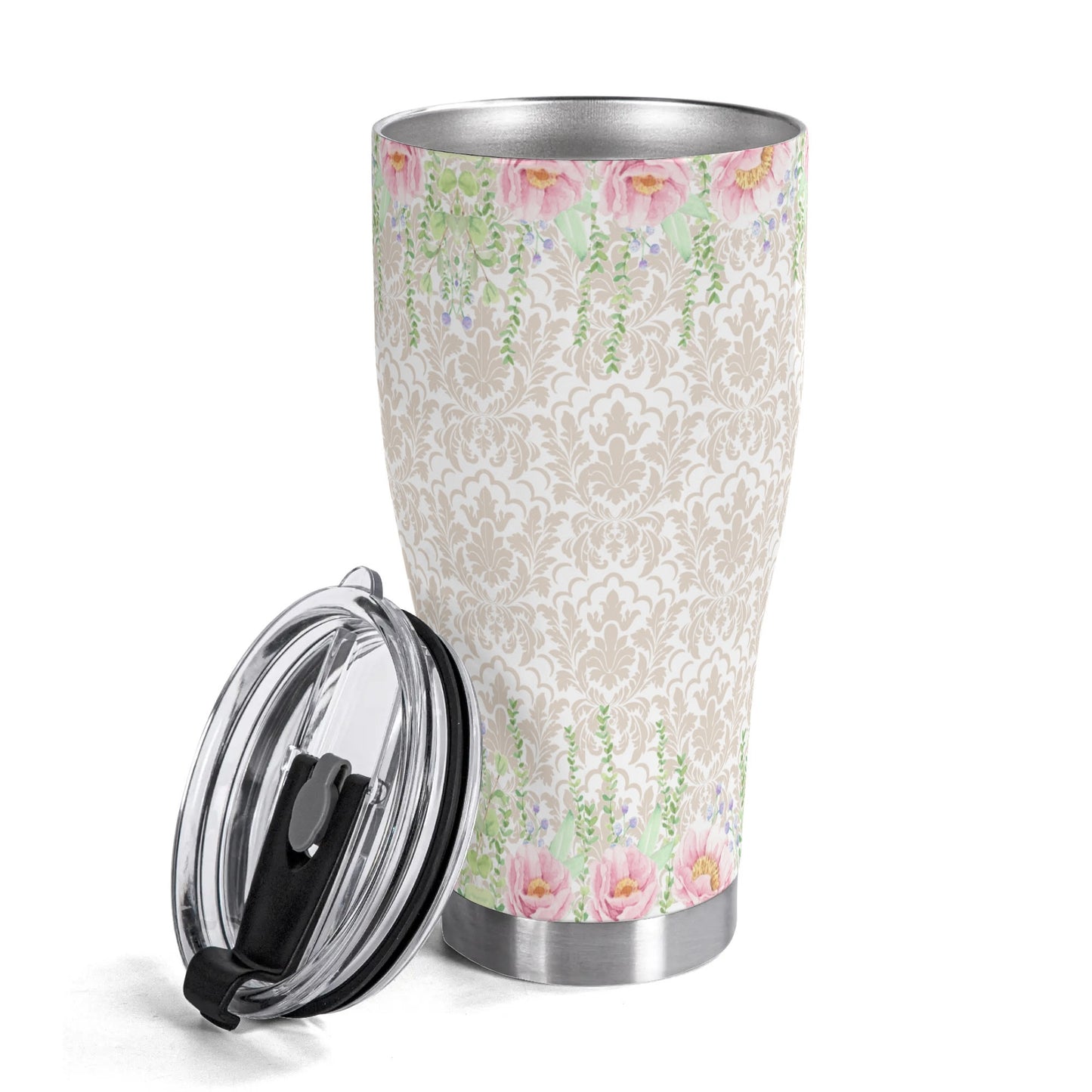 Damask Florals-Beige