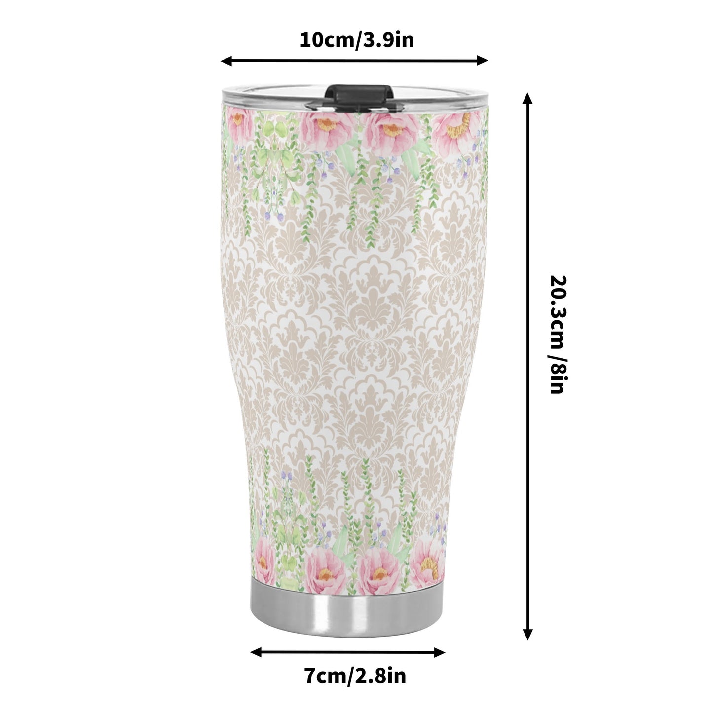 Damask Florals-Beige