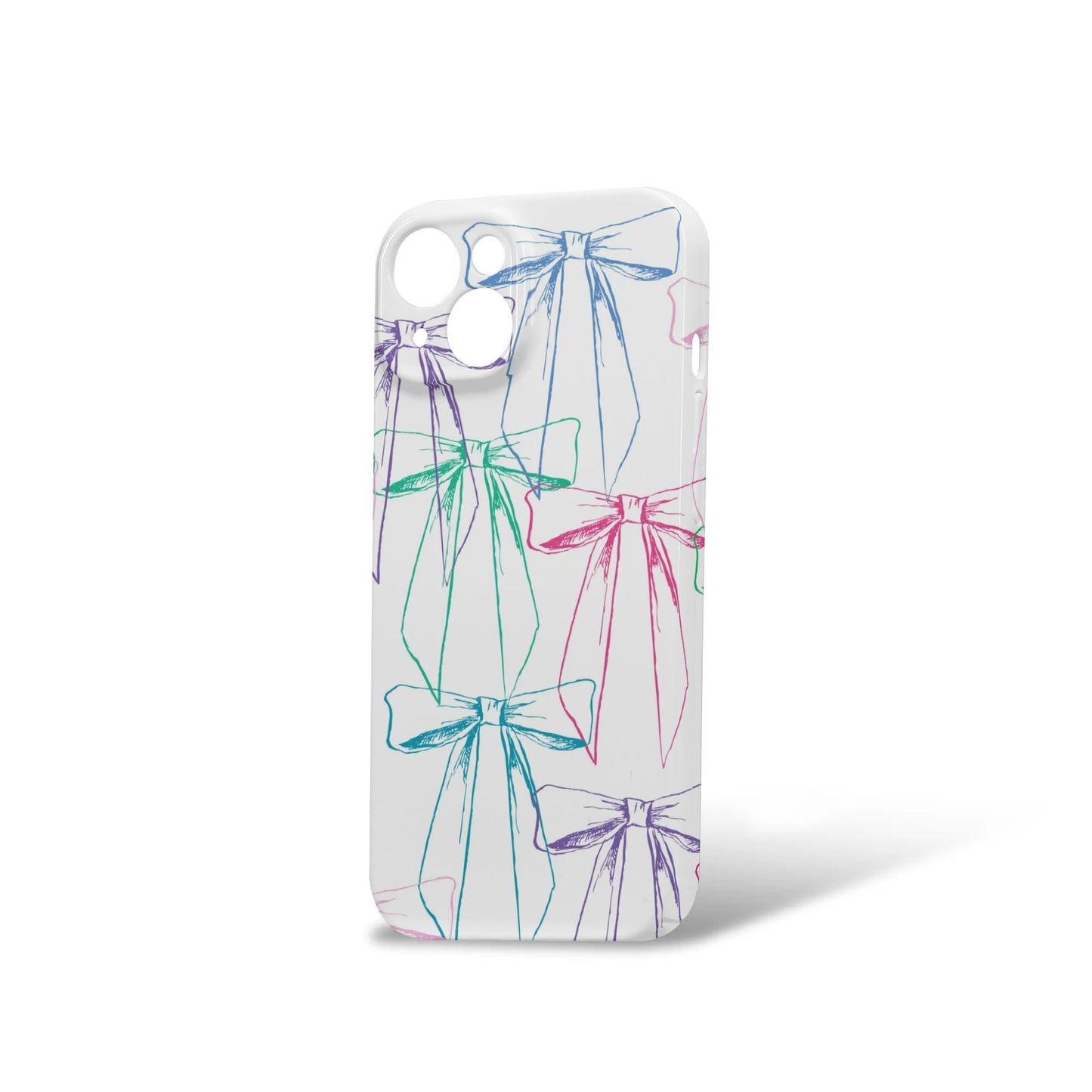 iPhone 15 Phone Case-Color Bow(white)
