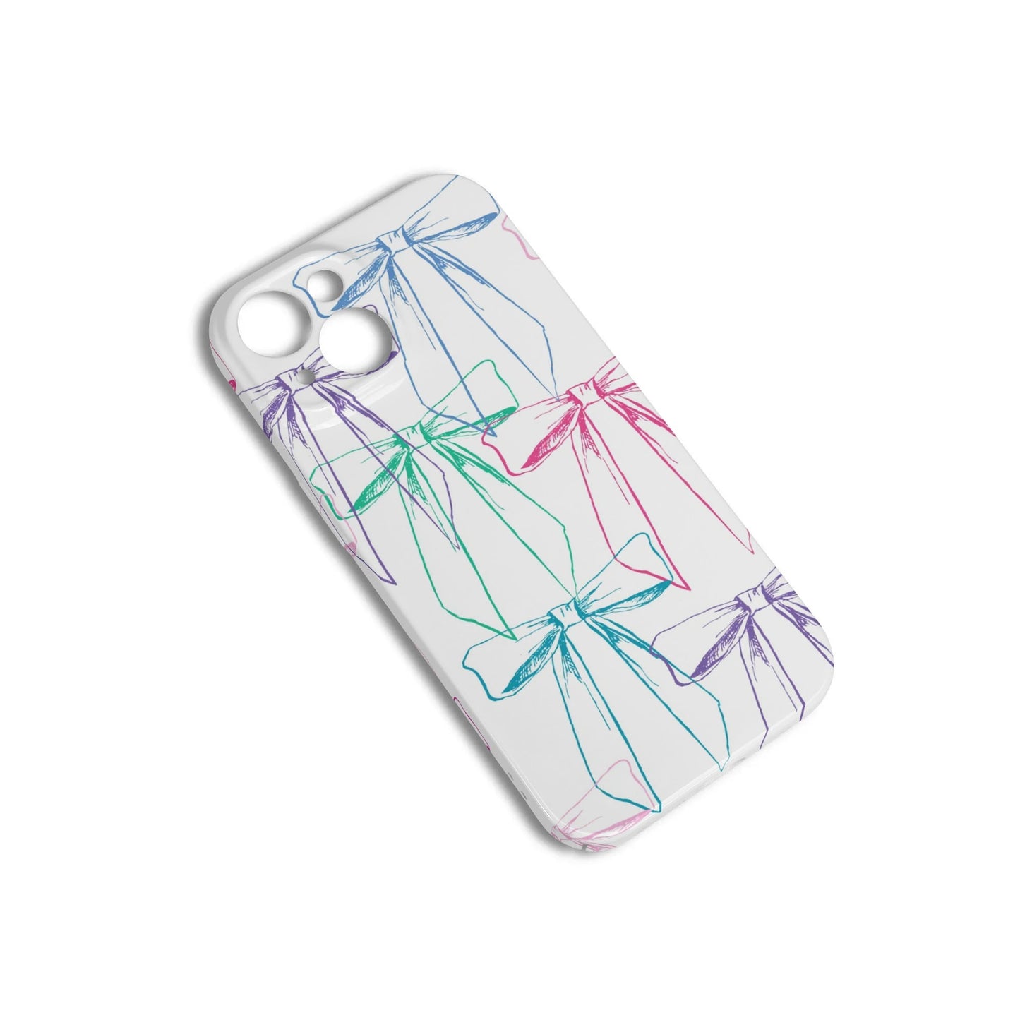 iPhone 15 Phone Case-Color Bow(white)