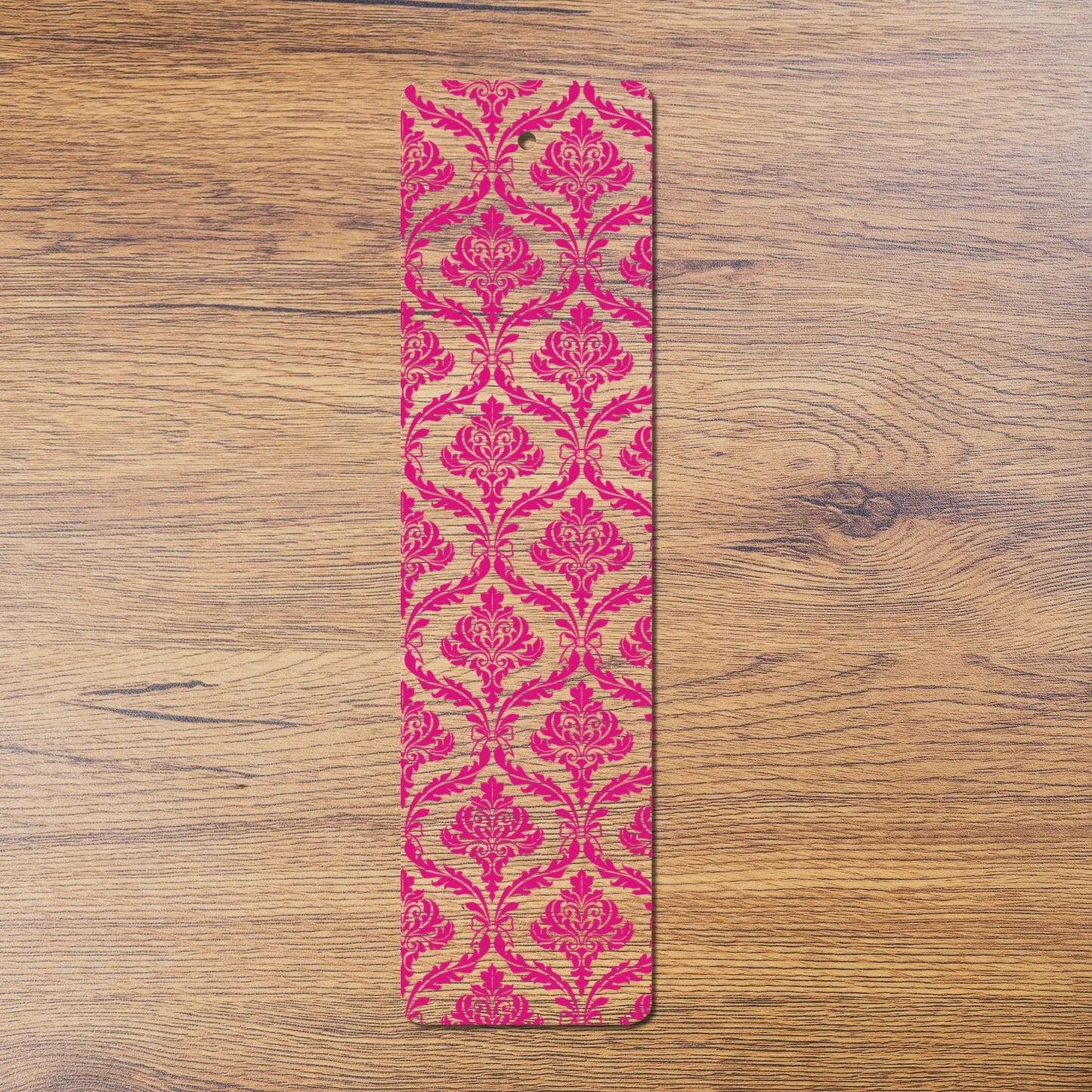 Pink Damask bookmark