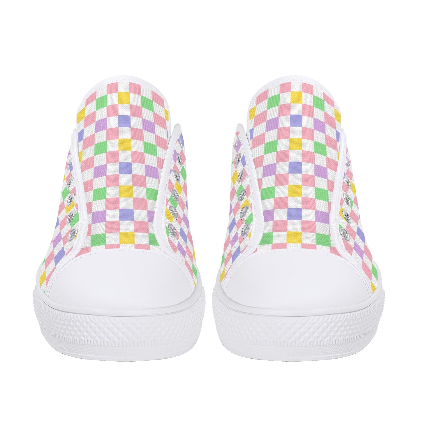 Pink Checker Canvas Shoes