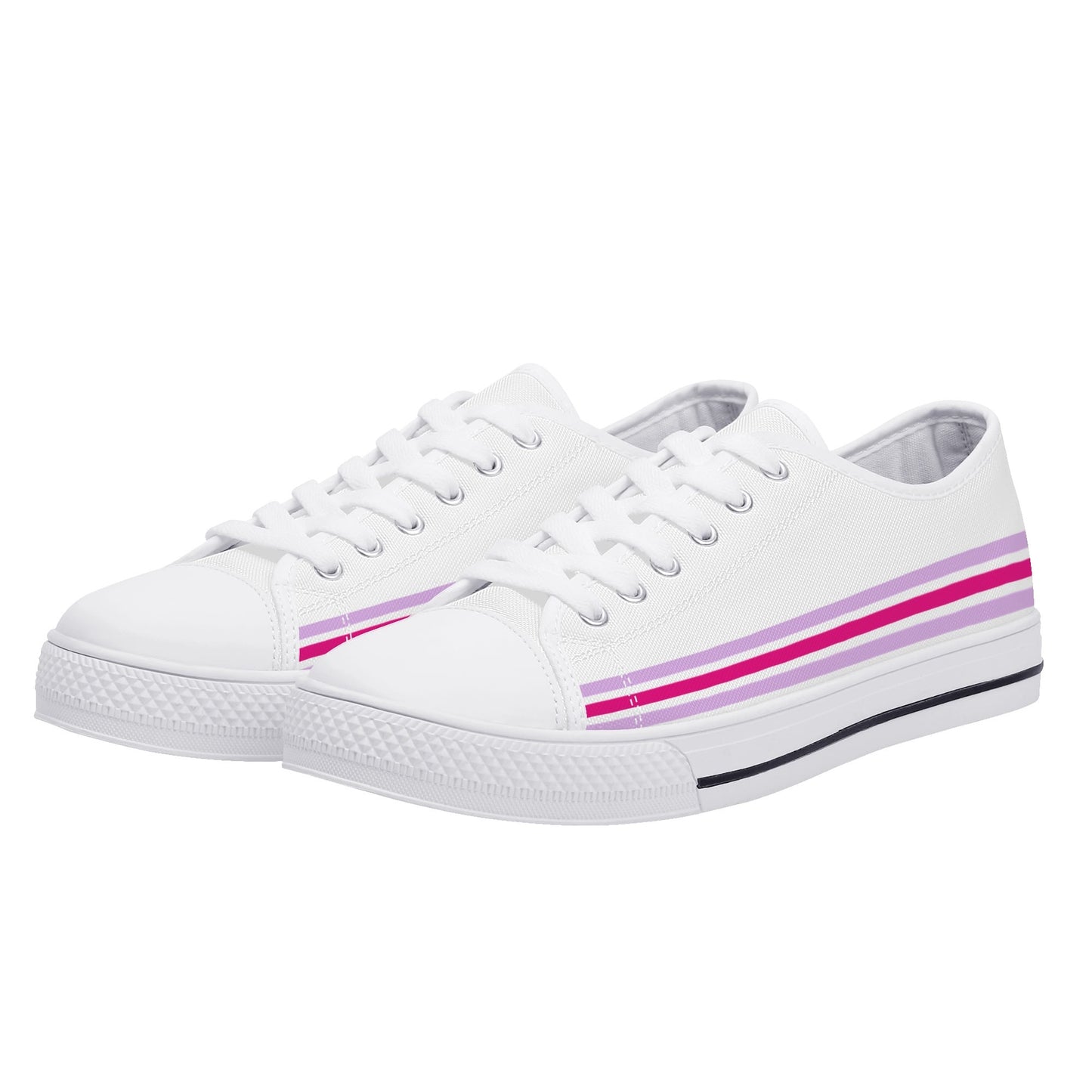 Purple Stripes Canvas Shoes