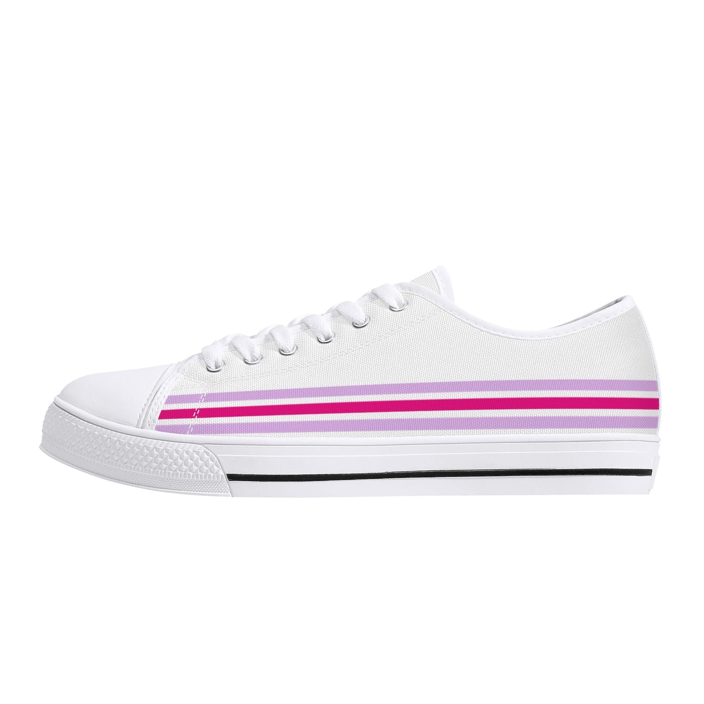 Purple Stripes Canvas Shoes