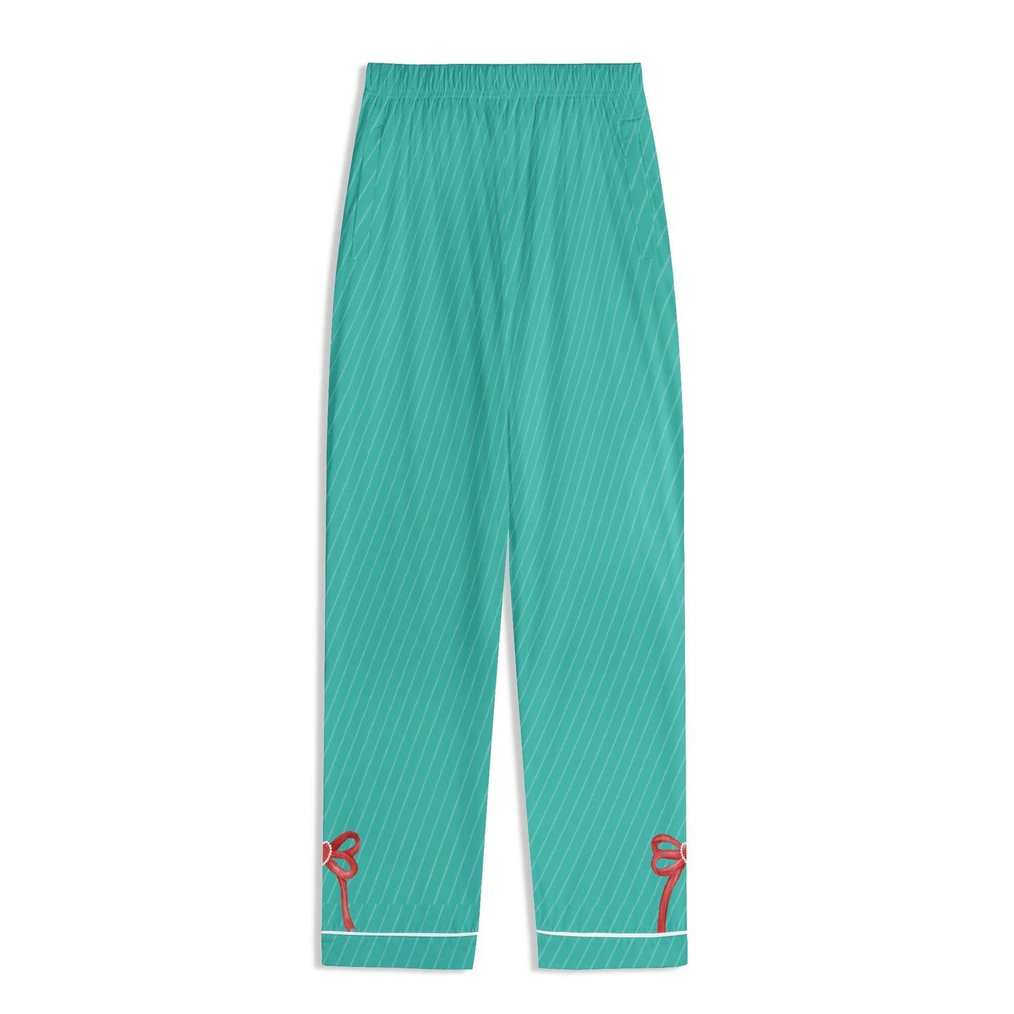 Bow Heart PJ set-Teal