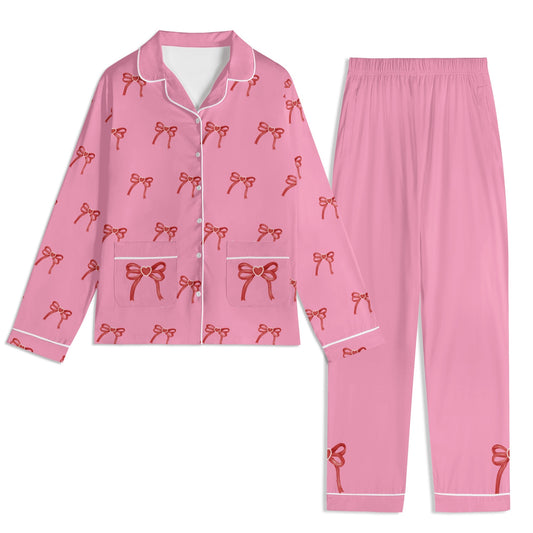 Bow Heart PJ set-Pink