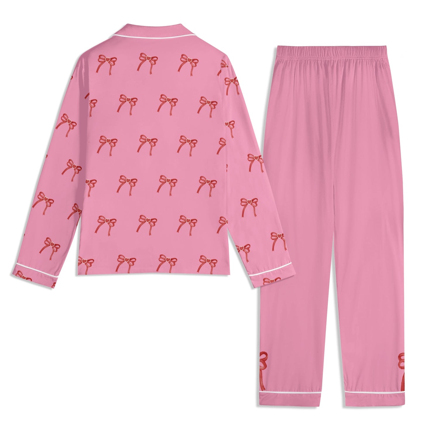Bow Heart PJ set-Pink