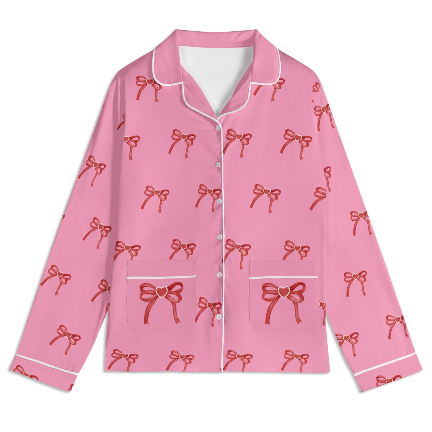 Bow Heart PJ set-Pink