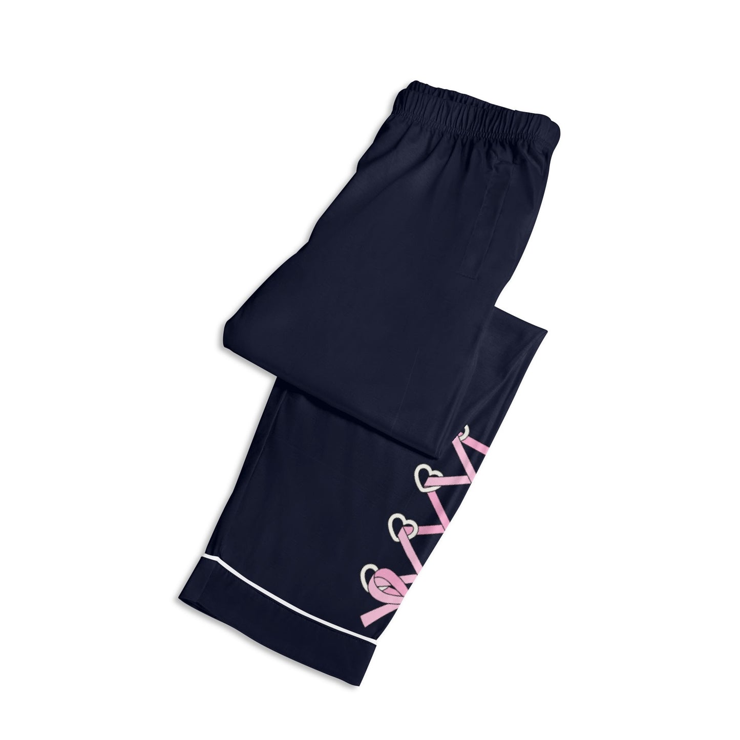 Lace Bow PJ set-Black