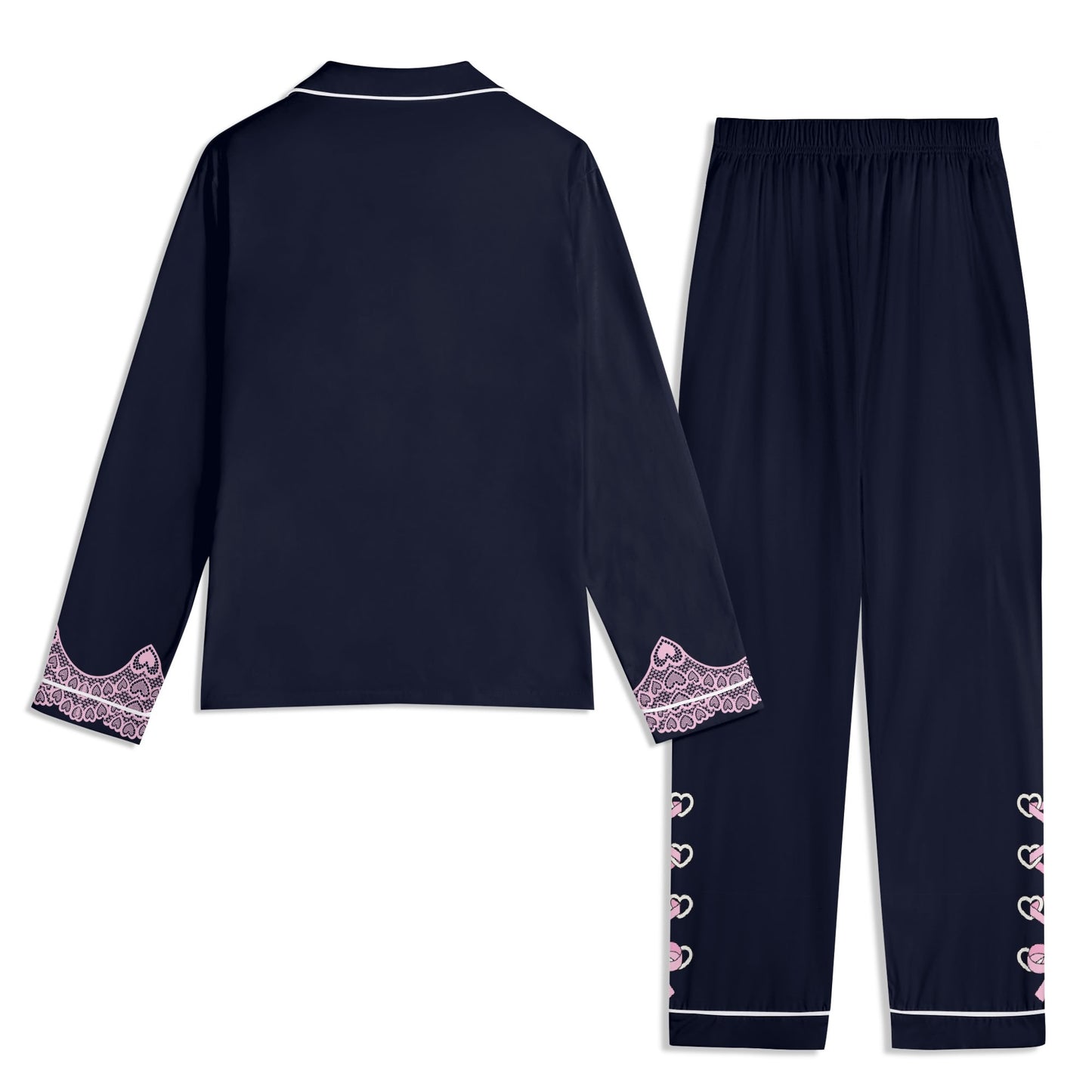 Lace Bow PJ set-Black