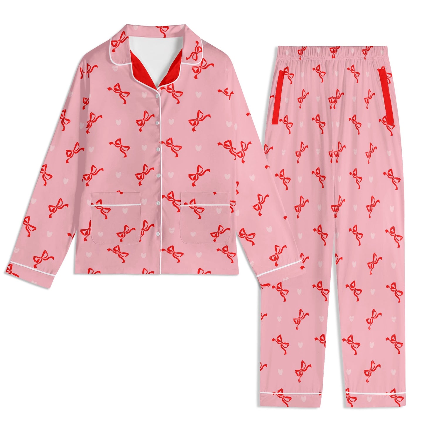 Pink Valentine Bow PJ set