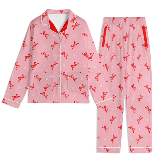 Pink Valentine Bow PJ set