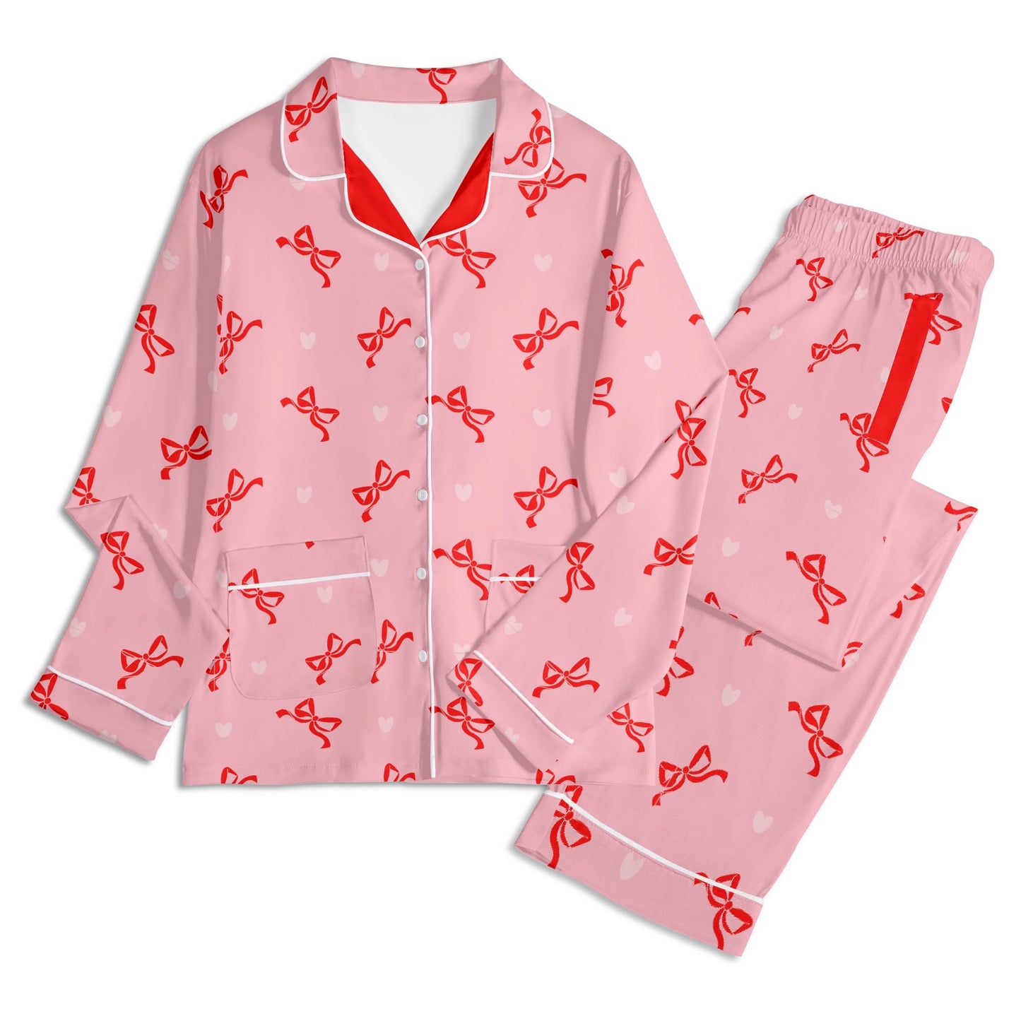 Pink Valentine Bow PJ set